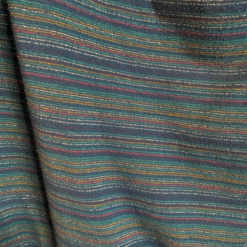 3/4 sleeve, teal with sparkles top